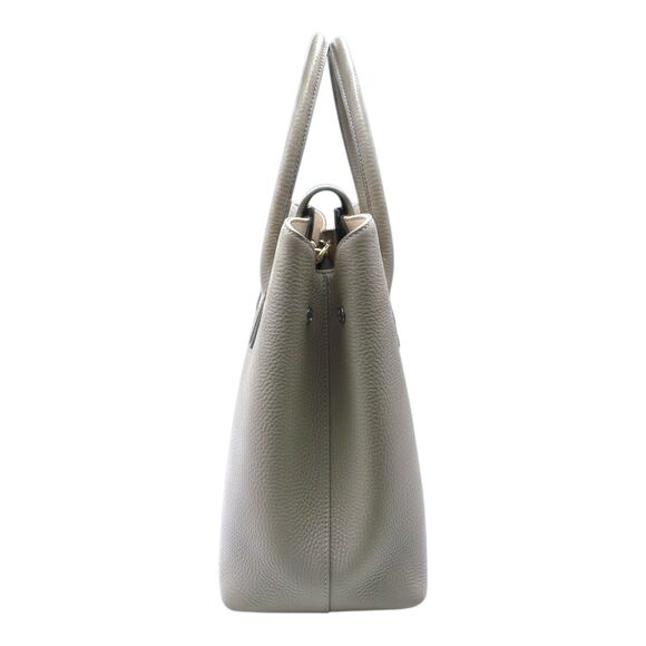 NWOT Cuyana Trapeze Top Handle Satchel Crossbody Strap Leather Stone Grey SAMPLE - Picture 4 of 14